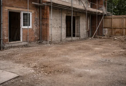 construction waste after