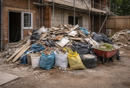 construction waste before construction waste before