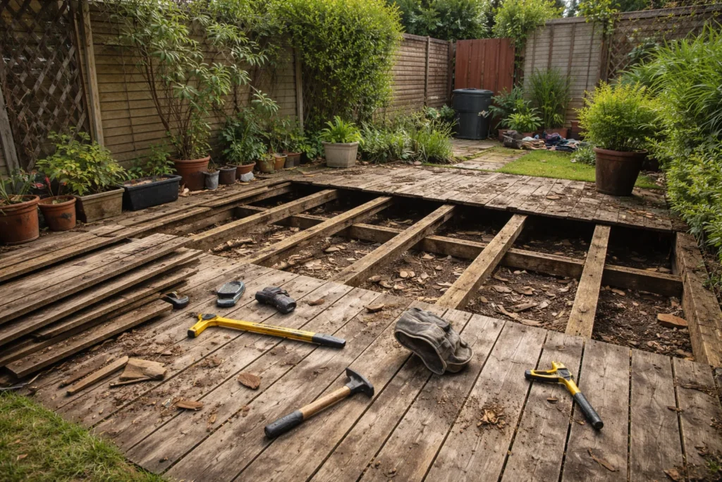Decking Removal: How to Safely Remove Old Garden Decks?